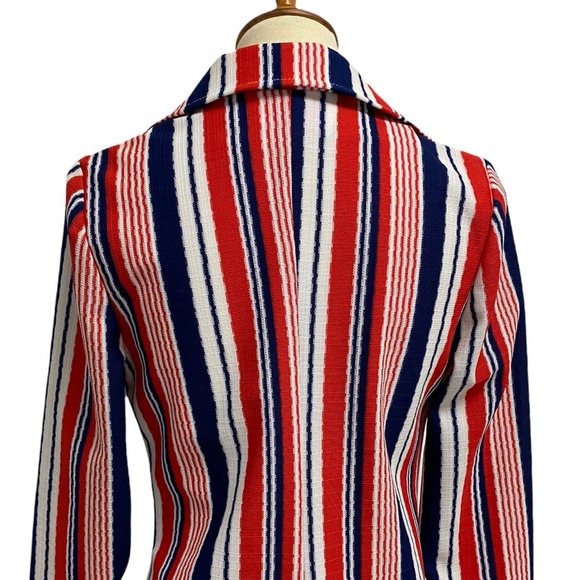 Vintage 60s  Union Made Jon Peters women's blazer striped button front size 9/10 - Picture 13 of 16